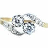 Bague toi et moi en or 18 carats en diamants, vers 1900