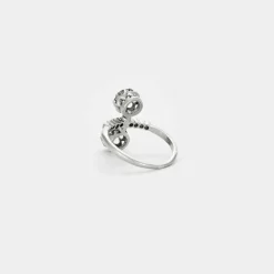 Bague Toi et Moi en or gris avec diamants