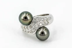Bague Toi et Moi Or blanc Diamant