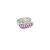 Bague Toi et Moi or blanc diamants spinelles