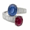 Bague Toi et Moi Or blanc Saphir