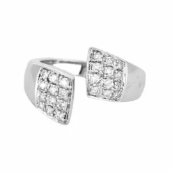 Bague toi et moi or gris et diamants