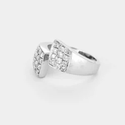 Bague toi et moi or gris et diamants