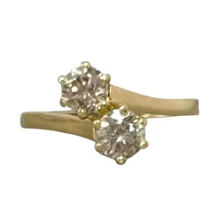 Bague toi et moi or jaune diamants