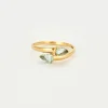 Bague Toi et Moi or jaune aigues-marines