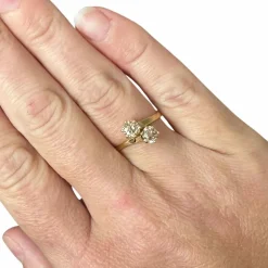 Bague toi et moi or jaune diamants