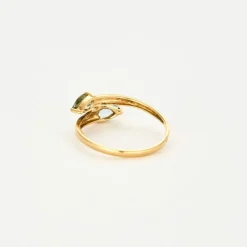 Bague Toi et Moi or jaune aigues-marines