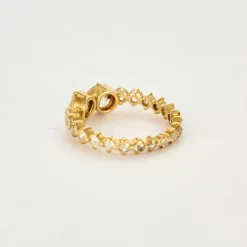 Bague toi et moi, or jaune et diamants