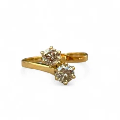 Bague toi et moi or jaune diamants