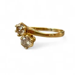 Bague toi et moi or jaune diamants
