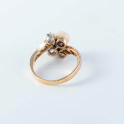 Bague toi et moi perles fine diamant