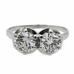 Bague Toi et Moi Platine Diamant