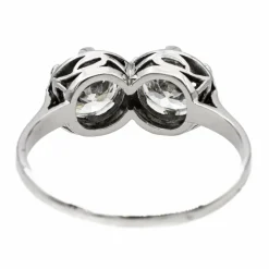 Bague Toi et Moi Platine Diamant