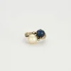 Bague "Toi et Moi" saphir et perle