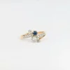 Bague Toi et Moi Saphir et Diamants