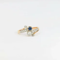 Bague Toi et Moi Saphir et Diamants