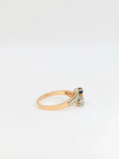 Bague Toi et Moi Saphir et Diamants