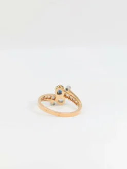 Bague Toi et Moi Saphir et Diamants