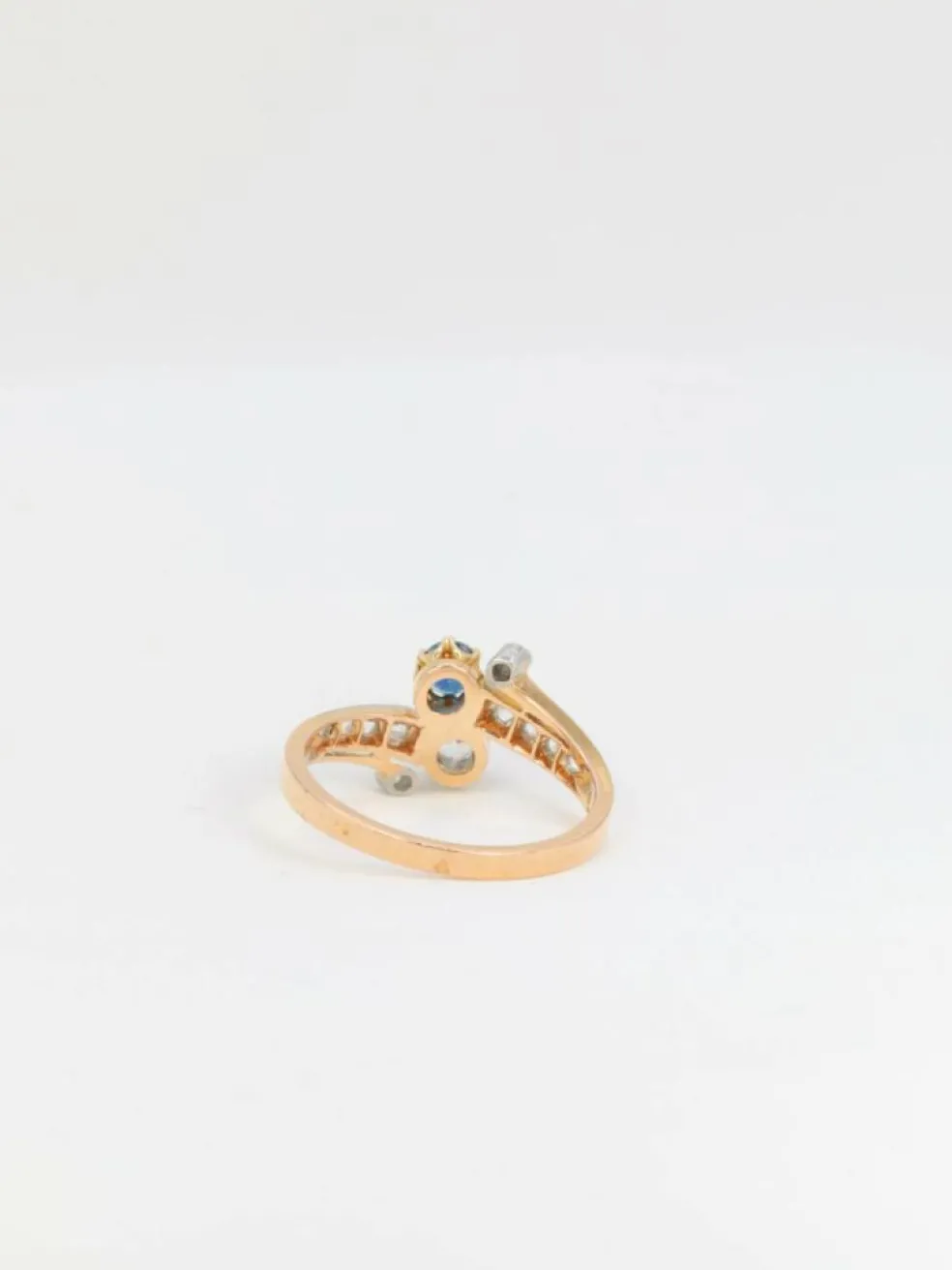 Bague Toi et Moi Saphir et Diamants