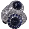 Bague Toi et moi Saphirs et Diamants en or blanc