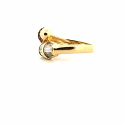 Bague Toi et Moi Serpents Diamants & Topazes