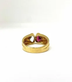 Bague toi et moi tourmaline et aigue marine