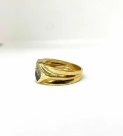 Bague toi et moi tourmaline et aigue marine