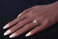 Bague toi-et-moi diamant et perle
