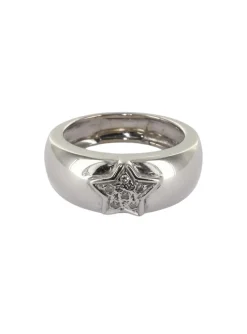 Bague étoile diamants en or blanc