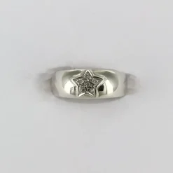 Bague étoile diamants en or blanc