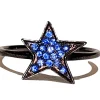 Bague étoile DJULA en or noir et saphirs bleus