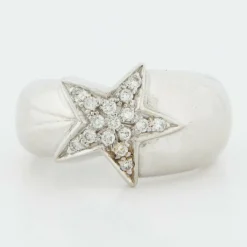 Bague étoile Or blanc Diamants