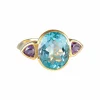 Bague Topaze Améthystes