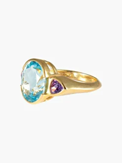 Bague Topaze Améthystes