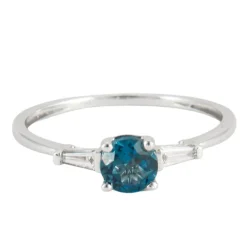 Bague topaze blue London, diamants