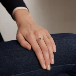 Bague topaze blue London, diamants