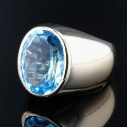 Bague topaze jonc en or