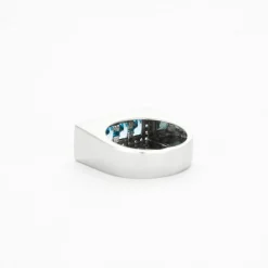 Bague topazes bleues