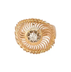 Bague Tornade Or Jaune Diamant