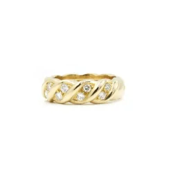 Bague torsadée Or & Diamants