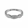 BAGUE "TORSADE" OR BLANC & DIAMANTS