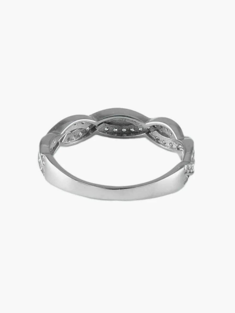 BAGUE "TORSADE" OR BLANC & DIAMANTS