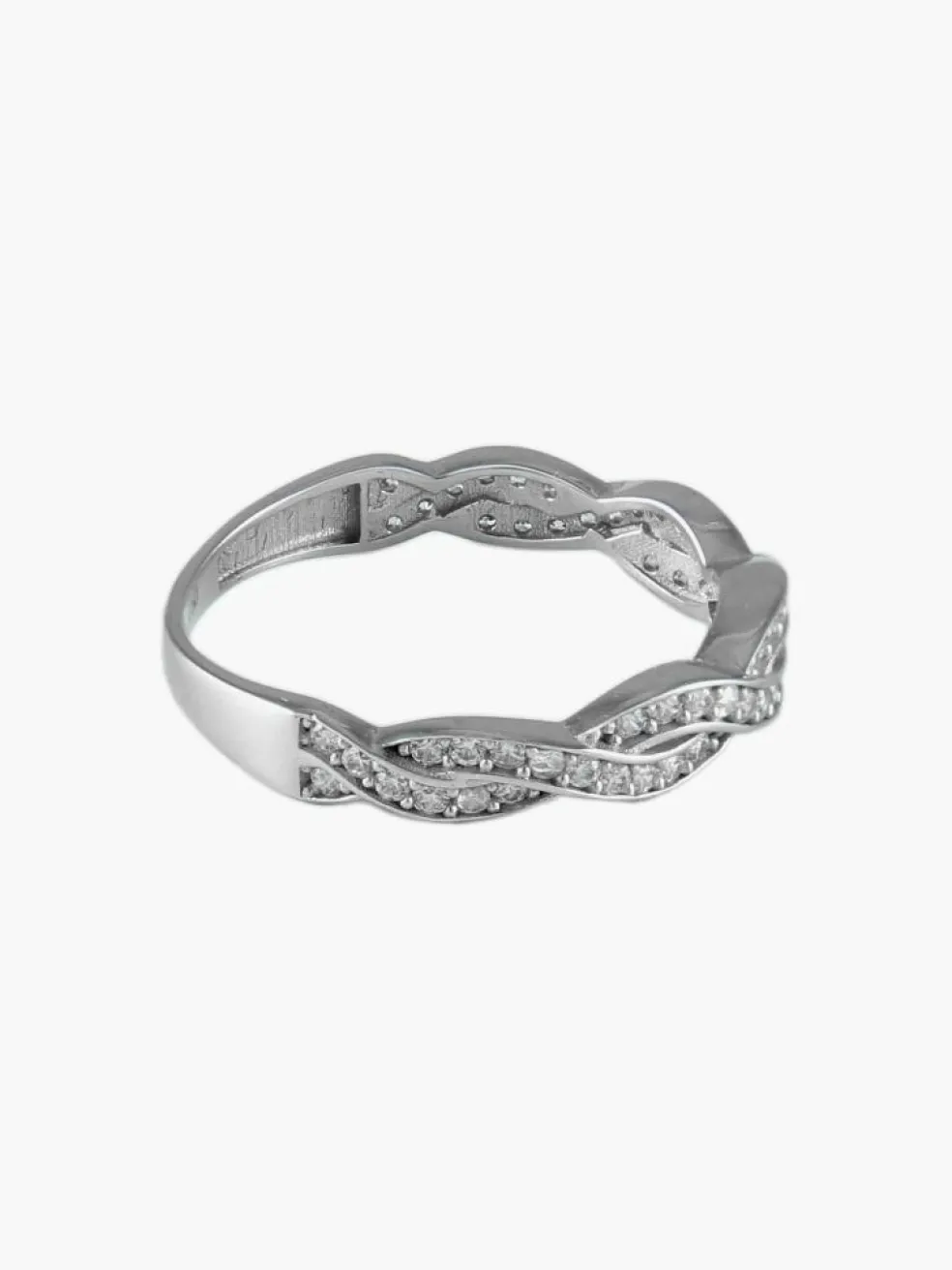 BAGUE "TORSADE" OR BLANC & DIAMANTS