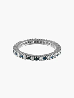 BAGUE TOUR COMPLET SAPHIRS ET DIAMANTS