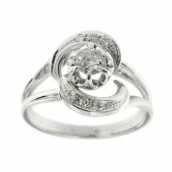Bague tourbillon diamants