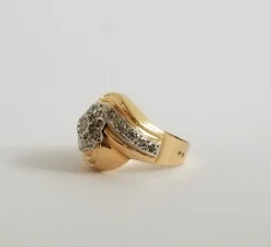 Bague tourbillon diamants 0.56 carats