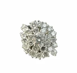 Bague tourbillon or blanc diamants