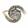Bague tourbillon or et diamants