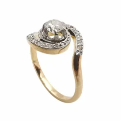 Bague tourbillon or et diamants