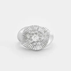 Bague tourbillon or gris diamant